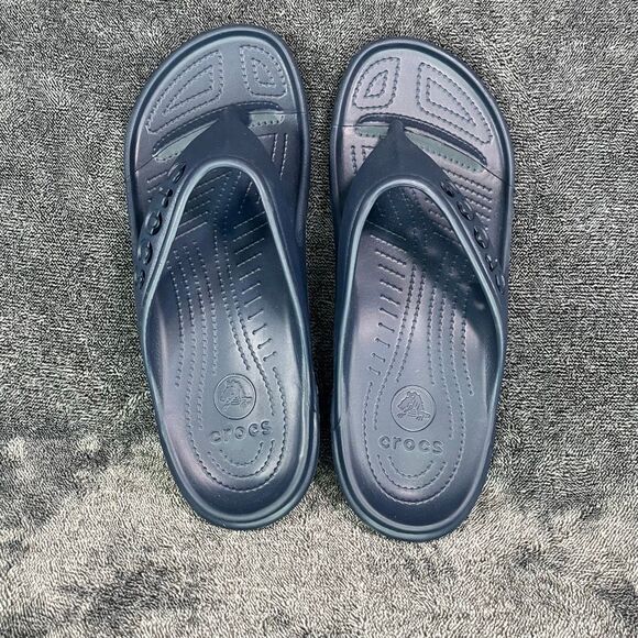 Crocs Iconic Comfort Flip Flop Thong Sandals Unisex Mens 10/Women 12 Blue - Picture 5 of 6
